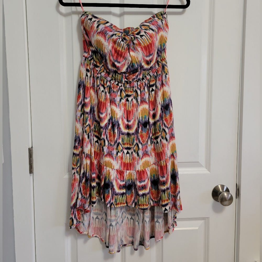 BB Dakota Strapless Boho Asymmetrical Dress